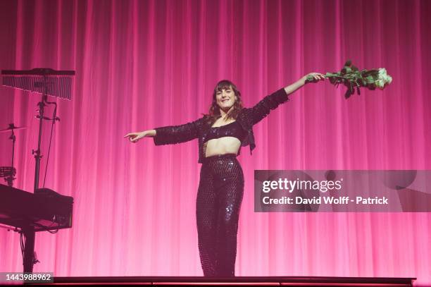 Juliette Armanet performs at Le Zenith on November 23, 2022 in Paris, France.