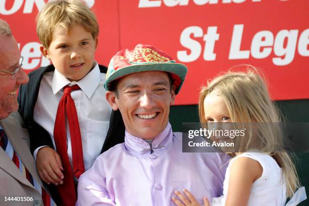 Frankie with his son Leo and daughter Ella. Sixties Icon won the St. Leger by 2 1/2 lengths with jockey Frankie Dettori celebrating his fourth St...