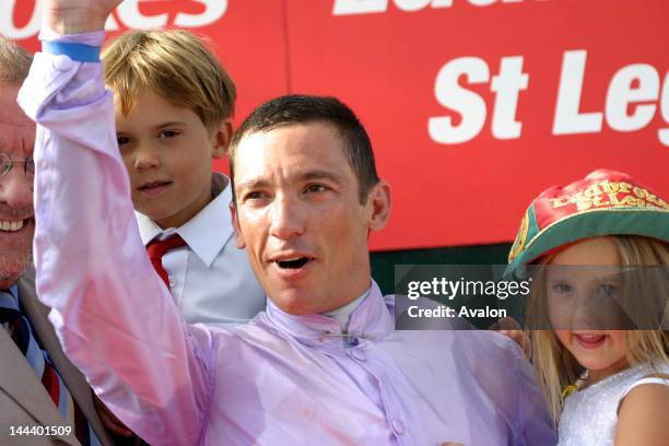 Frankie with his son Leo and daughter Ella. Sixties Icon won the St. Leger by 2 1/2 lengths with jockey Frankie Dettori celebrating his fourth St...