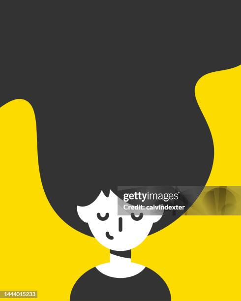 wohlbefinden junger erwachsener frauen - gelassene person stock-grafiken, -clipart, -cartoons und -symbole