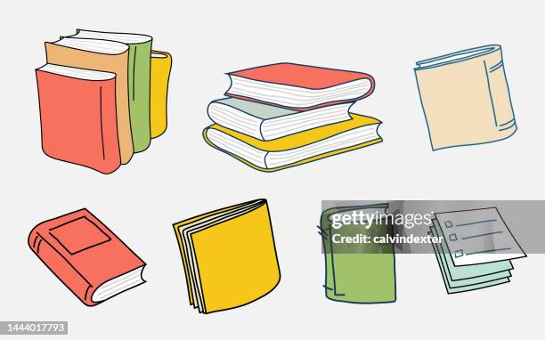 bücher doodle zeichnungen - homework stock-grafiken, -clipart, -cartoons und -symbole