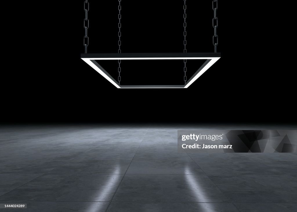 A dark room under the light