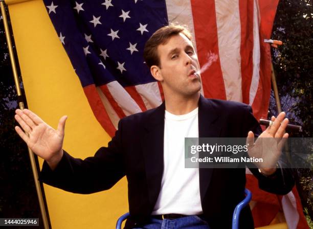American actor, stand-up comedian, impressionist, and television host Dave Coulier poses for a portrait, Los Angeles, California, January 1993....