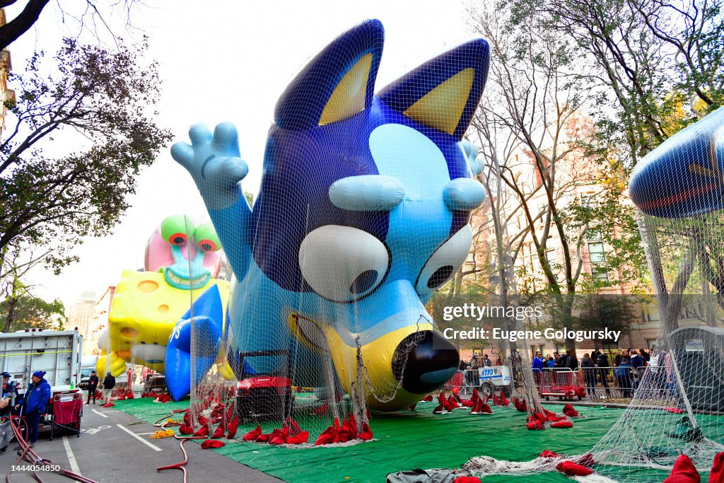 Bluey Exploding Bluey by BBC is seen during 96th Macy's Thanksgiving Day Parade ...