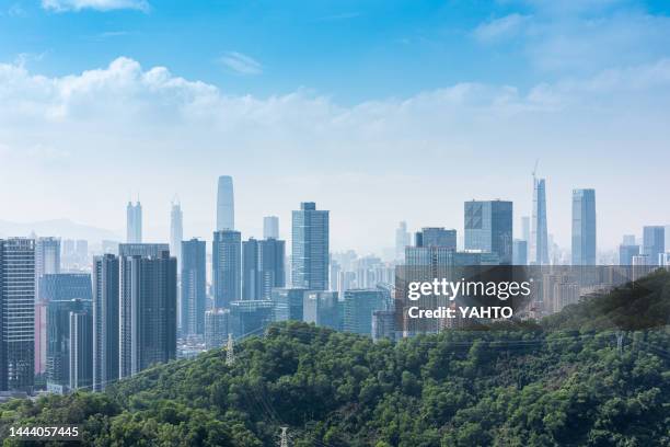 shenzhen luohu district urban skyline - shenzhen stock pictures, royalty-free photos & images