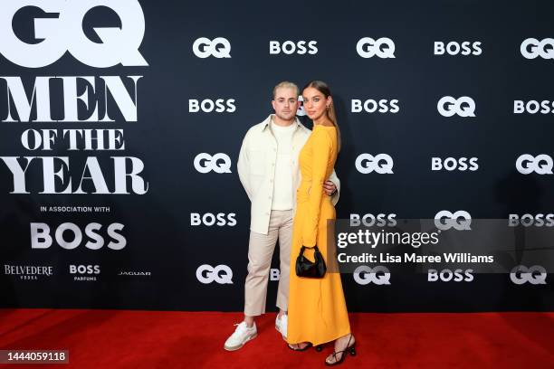 Dacre Montgomery and Liv Pollock attends the 2022 GQ Men Of The Year Awards at Crown Sydney on November 23, 2022 in Sydney, Australia.