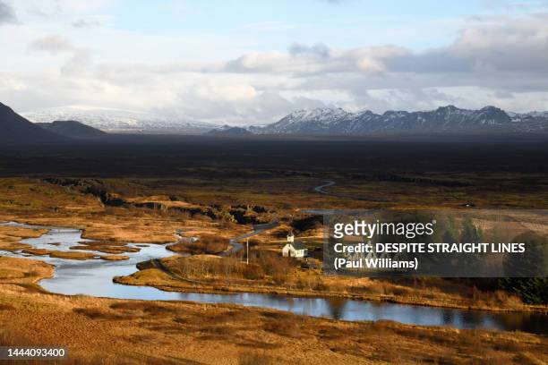 þingvellir national park (bláskógabyggð in southwestern iceland) - thingvellir national park stock pictures, royalty-free photos & images