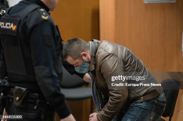 Jose Enrique Abuin, 'El Chicle' sits in the dock during a trial at the Provincial Court of A Coruña, on 24 November, 2022 in A Coruña, Galicia,...