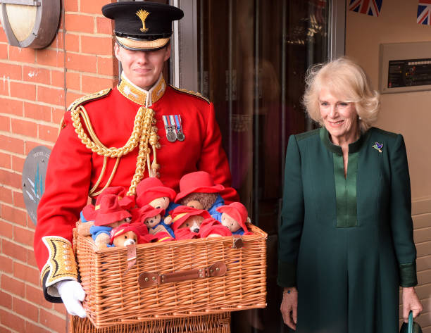 GBR: The Queen Consort Delivers Paddington Teddy Bears To Barnardo's In Tribute To Queen Elizabeth II