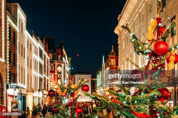 christmas in london - heritage shopping centre stock pictures, royalty-free photos & images