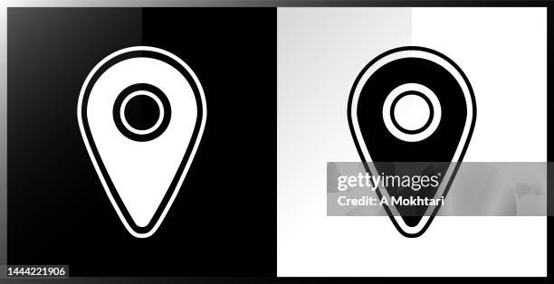 gps marker icon. - automotive navigation system stock illustrations