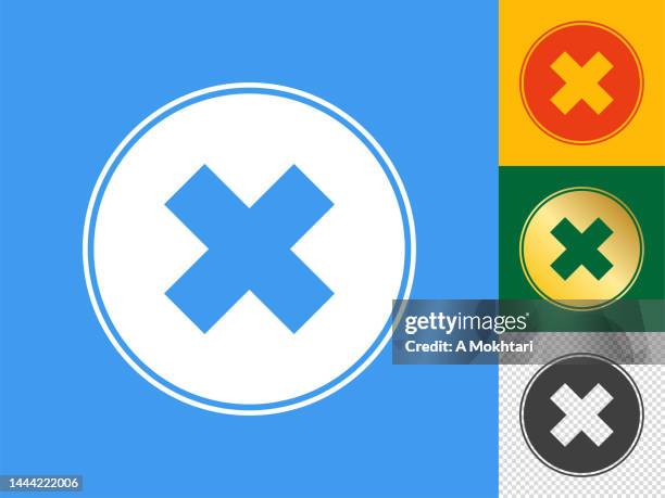 error cross icon set. - green check mark transparent background stock illustrations