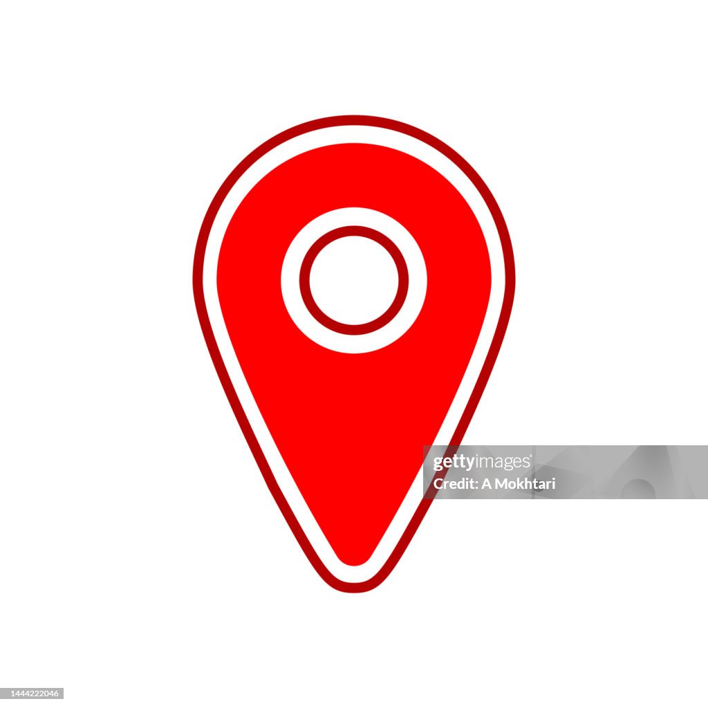 GPS-Markersymbol, auf einem mit Hintergrund.