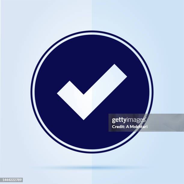 checkbox icon, on a blue background. - validation stock illustrations