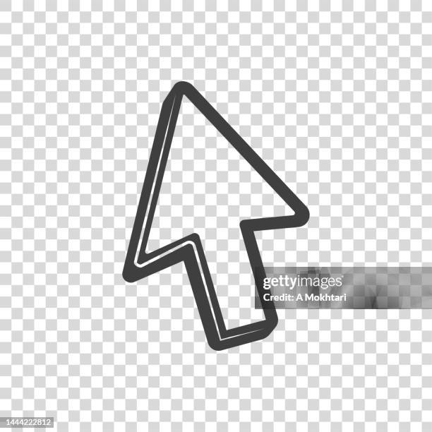 cursor icon on transparent background. - mouse click icon transparent background stock illustrations
