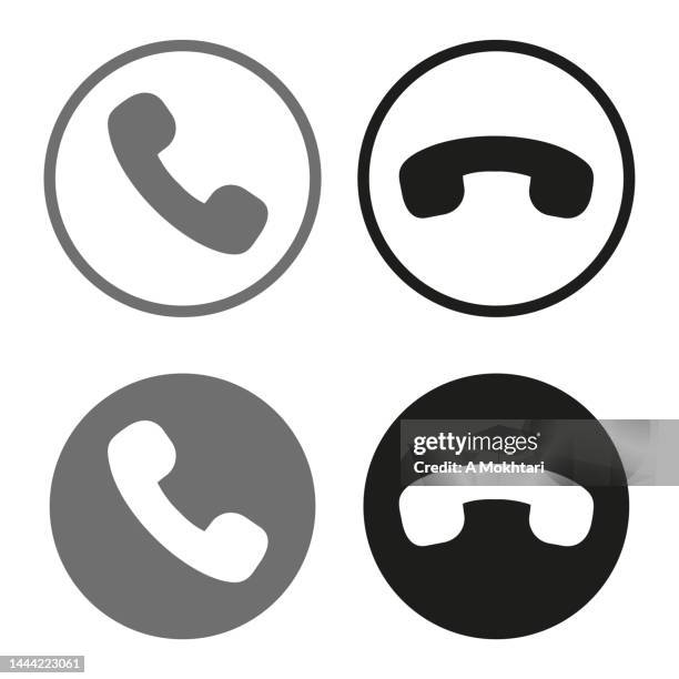 phone call, answer or decline button. - phone off the hook stock illustrations