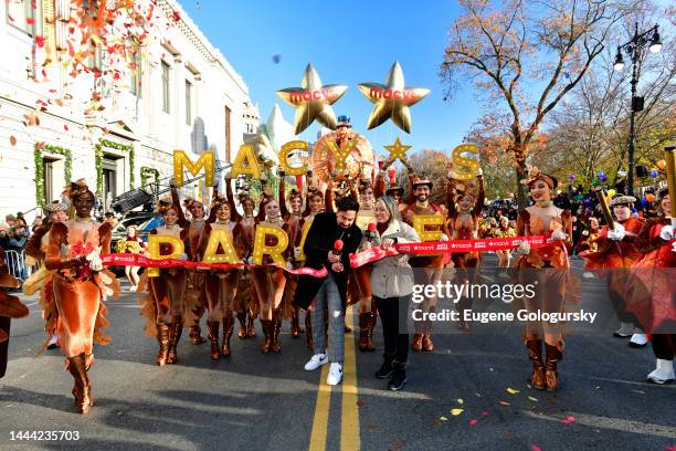 Will Coss, Executive Producer, Macy’s Thanksgiving Day Parade cuts the ribbon to start the 96th Macy's Thanksgiving Day Parade on November 24, 2022...