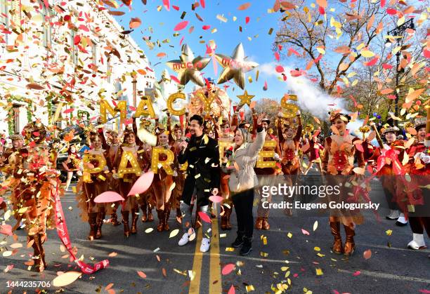 Will Coss, Executive Producer, Macy’s Thanksgiving Day Parade cuts the ribbon to start the 96th Macy's Thanksgiving Day Parade on November 24, 2022...