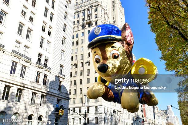 Paw Patrol by Neckelodeon participates in 96th Macy's Thanksgiving Day Parade on November 24, 2022 in New York City.