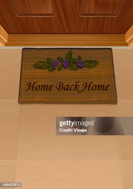stockillustraties, clipart, cartoons en iconen met a door mat - welkom mat