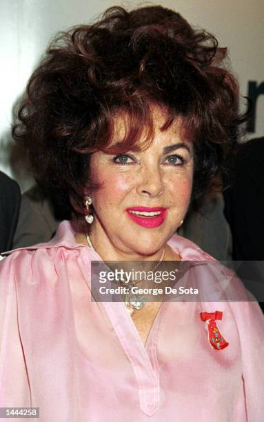 Elizabeth Taylor attends the benefit by the American Foundation for Aids Research, known as ''amfAR'' June 21,2000 at Ellis Island Immigration Museum...