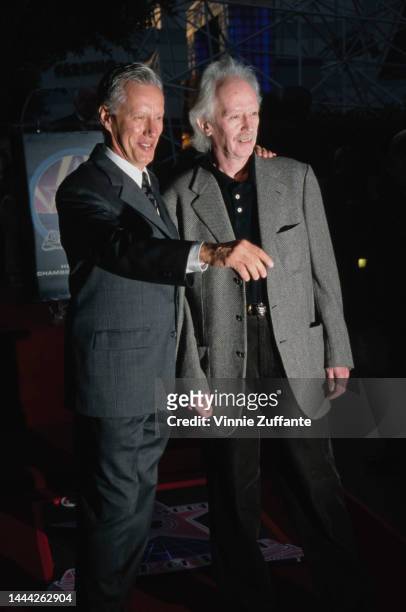 James Wood and John Carpenter attend Wood's ceremony for his star on the Walk of Fame, Hollywood, California, United States, 15th October 1998.