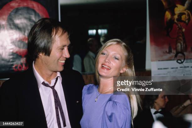David Carradine and Gail Jenson attending the opening night party for "Q" held at U.S. Steak House in New York City, New York, United States, 7th...