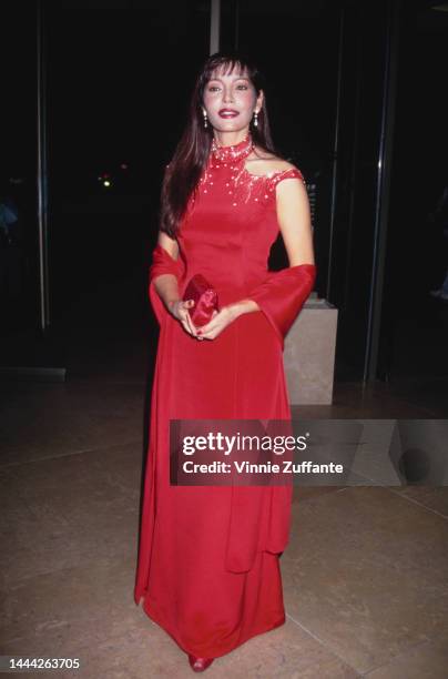 Barbara Carrera attends the 10th Annual American Cinema Awards at Beverly Hilton Hotel in Beverly Hills, California, United States, 6th February 1994.