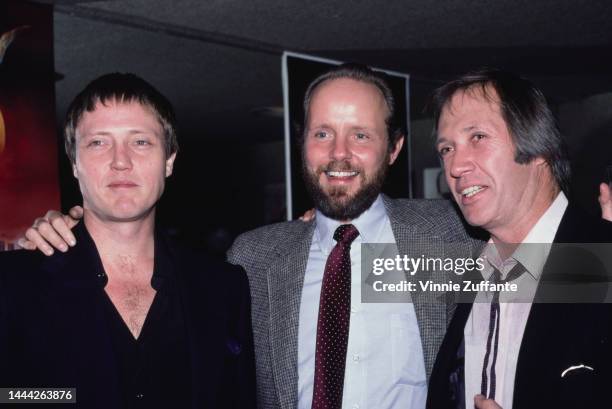 Christopher Walken, Michael Moriarty and David Carradine attending the opening night party for "Q" held at U.S. Steak House in New York City, New...