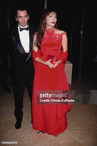 Barbara Carrera and guest attend the 10th Annual American Cinema Awards at Beverly Hilton Hotel in Beverly Hills, California, United States, 6th...