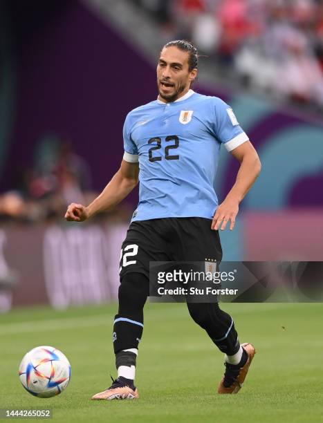 Uruguay player Martin Caceres in action during the FIFA World Cup Qatar 2022 Group H match between Uruguay and Korea Republic at Education City...