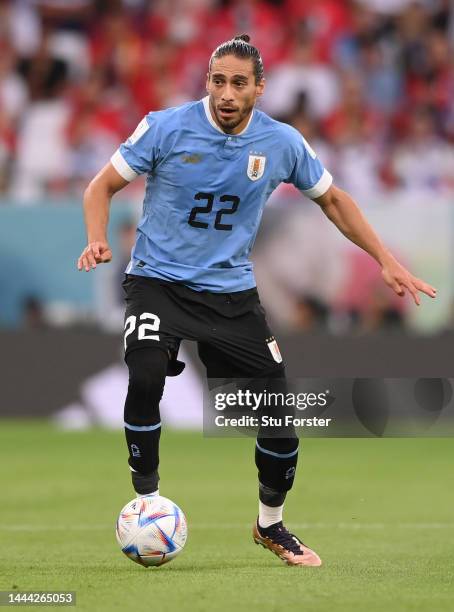 Uruguay player Martin Caceres in action during the FIFA World Cup Qatar 2022 Group H match between Uruguay and Korea Republic at Education City...