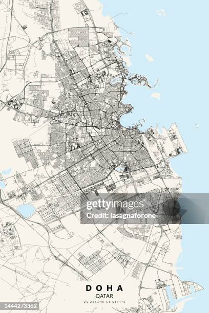 Qatar Map Drawing Foto e immagini stock - Getty Images