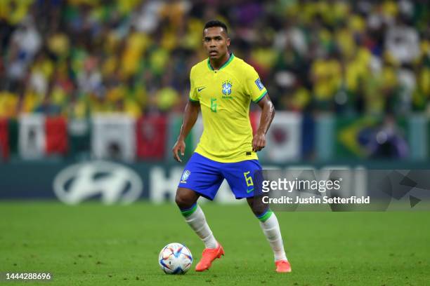 Alex Sandro of Brazil during the FIFA World Cup Qatar 2022 Group G match between Brazil and Serbia at Lusail Stadium on November 24, 2022 in Lusail...