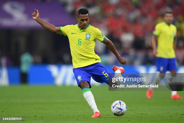 Alex Sandro of Brazil during the FIFA World Cup Qatar 2022 Group G match between Brazil and Serbia at Lusail Stadium on November 24, 2022 in Lusail...