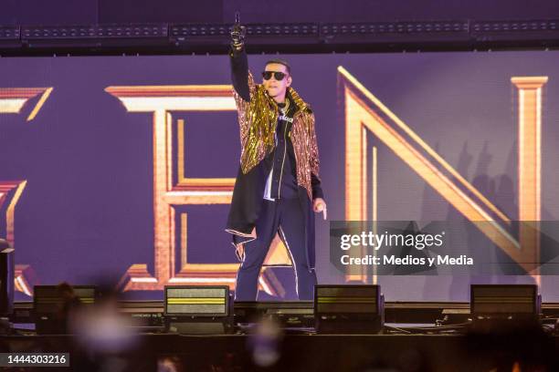 Daddy Yankee performs during a concert as part of the 'La Ultima Vuelta World Tour' at Estadio Mobil Super on November 23, 2022 in Monterrey, Mexico.