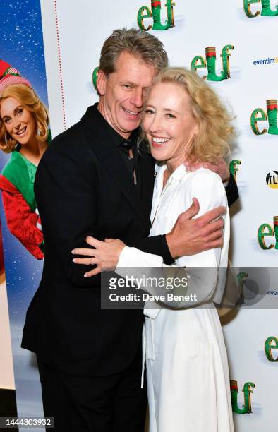 Andrew Castle and Sophia Castle attend the press night after party for "Elf The Musical" at the Radisson Blu Edwardian on November 24, 2022 in...