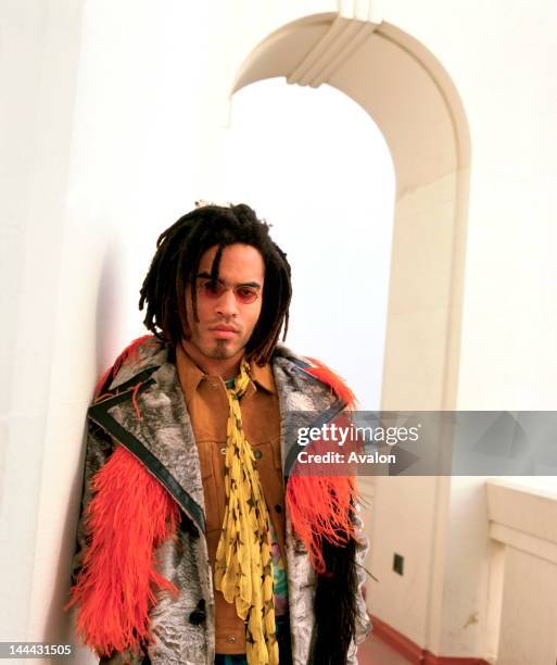 Portrait of Lenny Kravitz photographed in the early 1990's.;