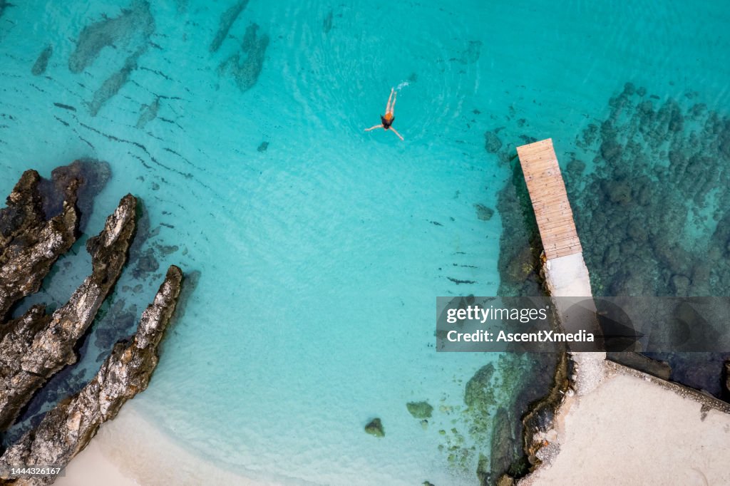 Woman swimming in the Adriatic Sea