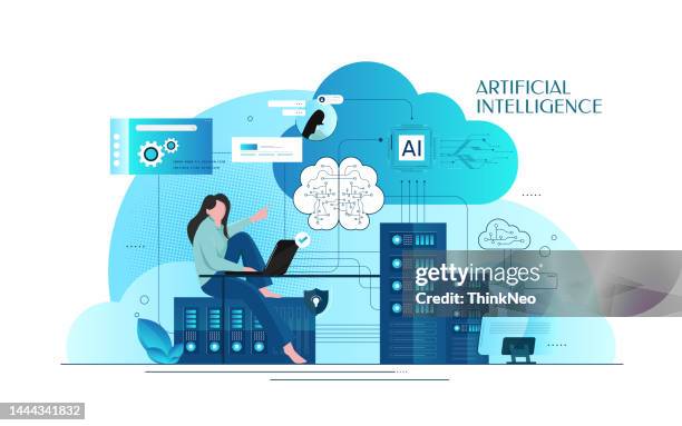 cloud storage for downloading an isometric. a digital service or application with data transmission. network computing technologies. futuristic server. digital space. data storage. - cloud brain stock illustrations