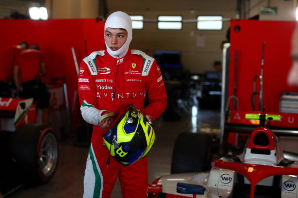 Oli during F2 pre-season testing in Abu Dhabi (Image Credit: Joe Portlock via Getty Images)