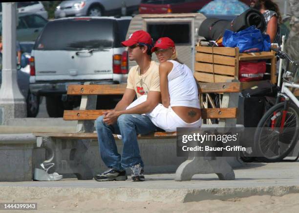 Enrique Iglesias and Anna Kournikova are seen on September 13, 2003 in Los Angeles, California.