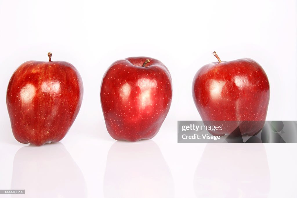 Three Apples in a row