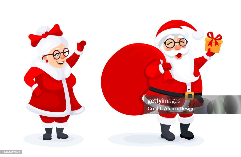 Santa M R Mr Mrs Claus Santa Claus And His Wife Mrs Claus Celebrate Holidays High ...