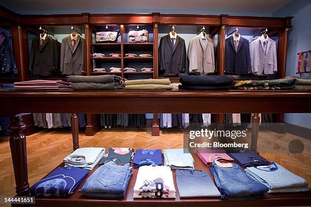 Paul Smith Ltd. Merchandise is displayed in one of the company's stores in Hong Kong, China, on Monday, May 14, 2012. Paul Smith, the British fashion...