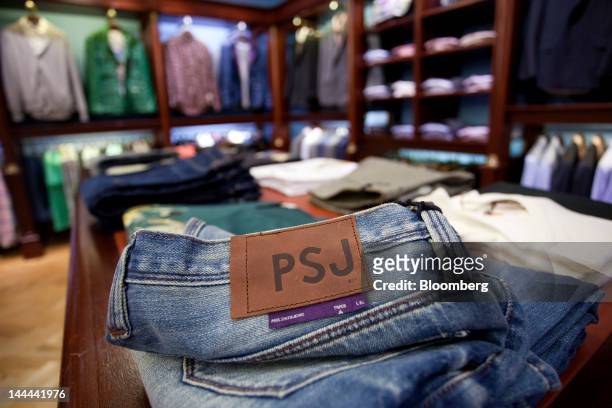 Paul Smith Ltd. Merchandise is displayed in one of the company's stores in Hong Kong, China, on Monday, May 14, 2012. Paul Smith, the British fashion...