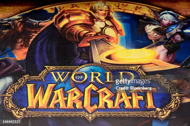 An advertisement for the ''World of Warcraft'' game, produced by Activision Blizzard Inc., a video-game publishing unit of Vivendi SA, is displayed...