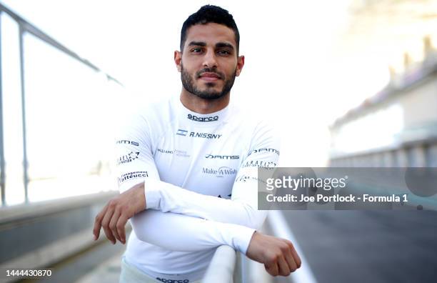 Roy Nissany of Israel and Charouz Racing System poses for a portrait during Formula 2 testing at Yas Marina Circuit on November 25, 2022 in Abu...