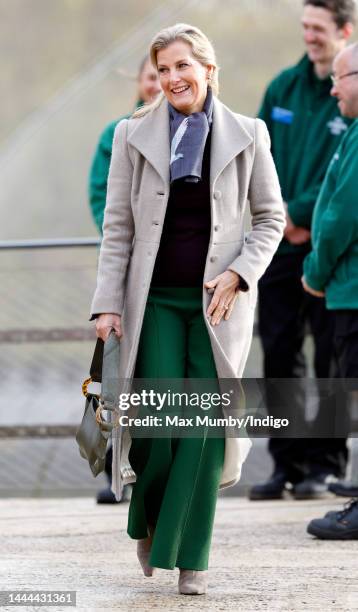 Sophie, Countess of Wessex visits ZSL London Zoo on November 24, 2022 in London, England. During her visit the countess toured the zoo's newest...