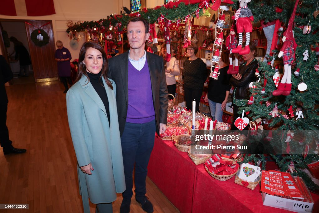 Princess Marie Of Denmark Visits The Christmas Bazaar At The Danish Church In Paris